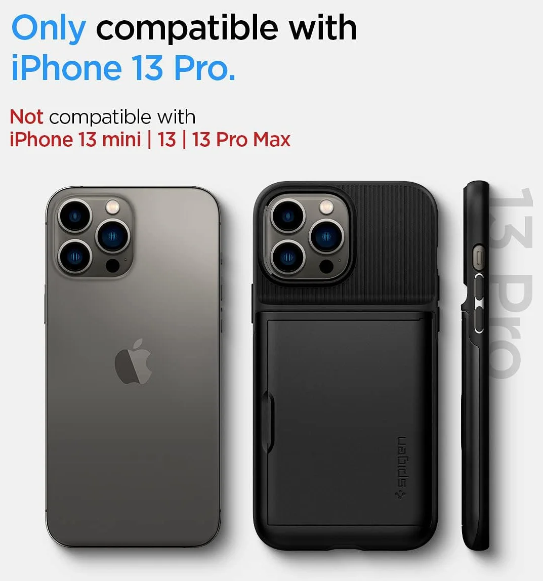 Spigen Slim Armor CS Apple iPhone 13 Pro Hoesje Back Cover Zwart afbeelding 5