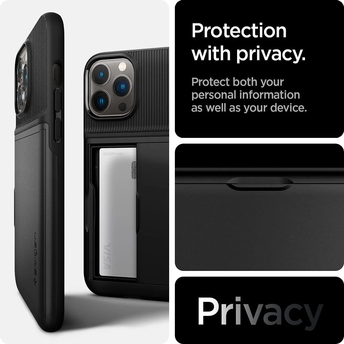 Spigen Slim Armor CS Apple iPhone 13 Pro Hoesje Back Cover Zwart afbeelding 6