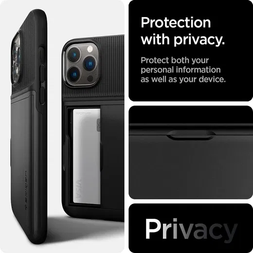 Spigen Slim Armor CS Apple iPhone 13 Pro Hoesje Back Cover Zwart afbeelding 6