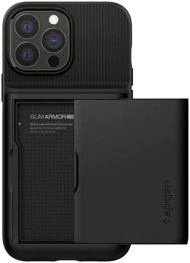 Spigen Slim Armor CS Apple iPhone 13 Pro Hoesje Back Cover Zwart afbeelding 15