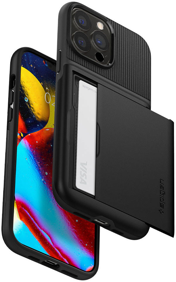 Spigen Slim Armor CS Apple iPhone 13 Pro Hoesje Back Cover Zwart afbeelding 9