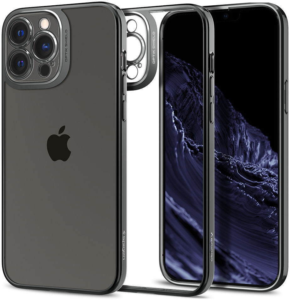 Spigen Optik Crystal Apple iPhone 13 Pro Hoesje Transparant/Grijs afbeelding 1