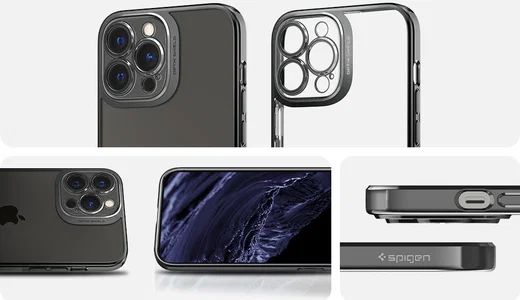 Spigen Optik Crystal Apple iPhone 13 Pro Hoesje Transparant/Grijs afbeelding 13