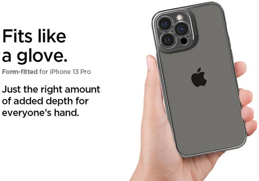 Spigen Optik Crystal Apple iPhone 13 Pro Hoesje Transparant/Grijs afbeelding 14