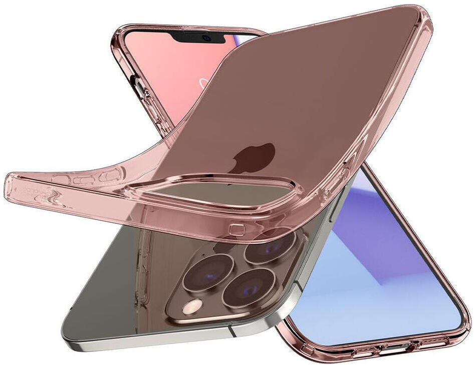 Spigen Crystal Flex Apple iPhone 13 Pro Hoesje Transparant Roze afbeelding 2