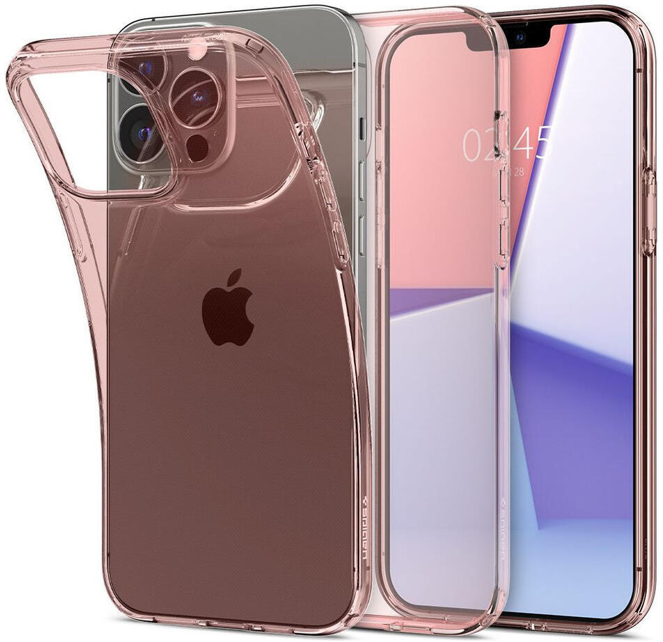 Spigen Crystal Flex Apple iPhone 13 Pro Hoesje Transparant Roze afbeelding 3