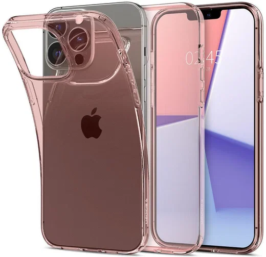 Spigen Crystal Flex Apple iPhone 13 Pro Hoesje Transparant Roze afbeelding 3