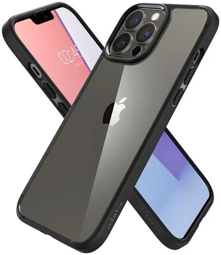 Spigen Crystal Hybrid Apple iPhone 13 Pro Hoesje Zwart afbeelding 4