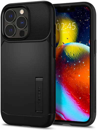 Spigen Slim Armor Apple iPhone 13 Pro Hoesje Zwart afbeelding 3