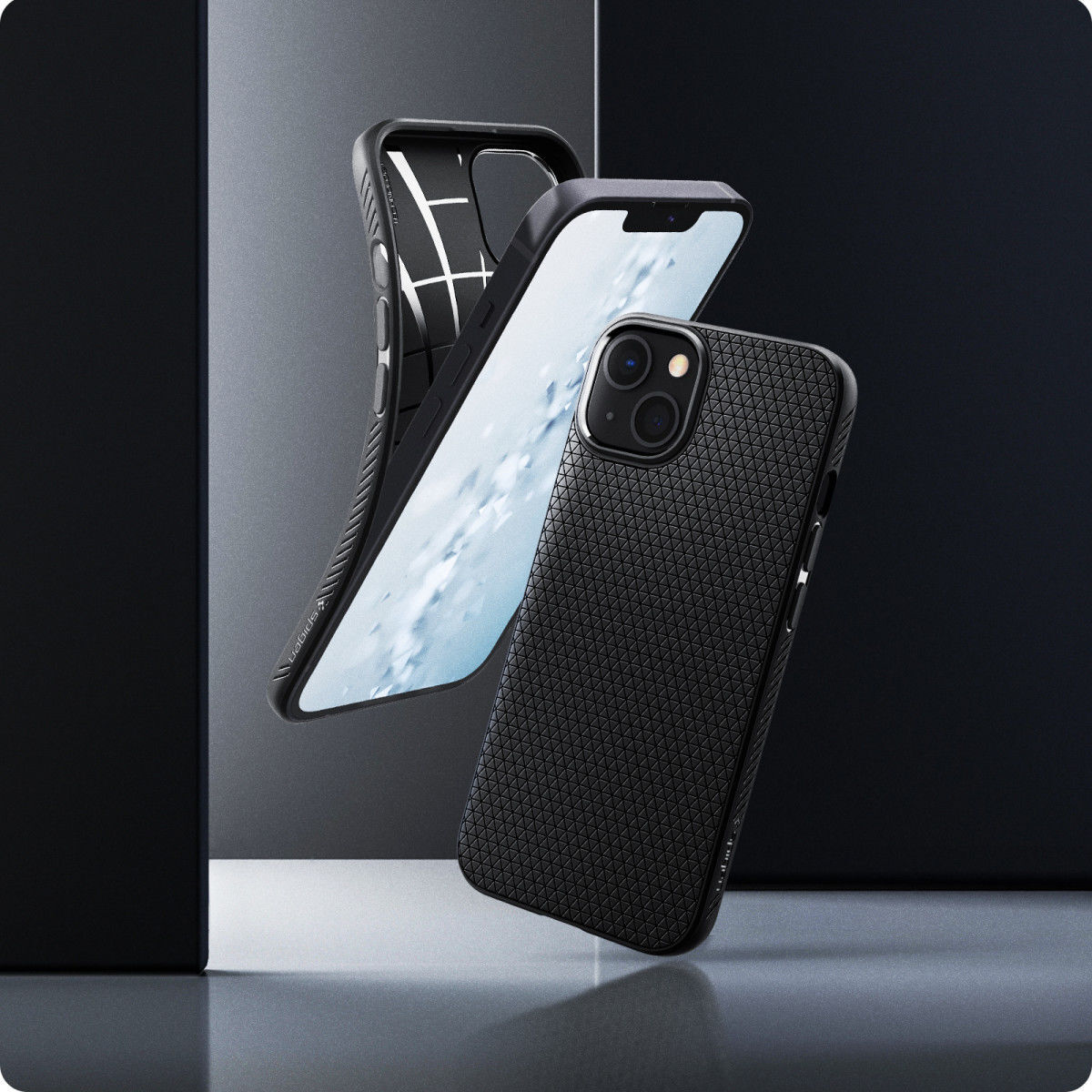 Spigen Liquid Air Apple iPhone 13 Mini Flexibel Hoesje Mat Zwart afbeelding 15