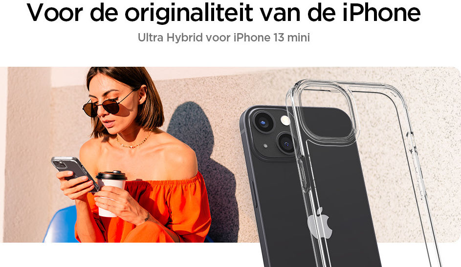 Spigen Ultra Hybrid Apple iPhone 13 Mini Hoesje Transparant afbeelding 4