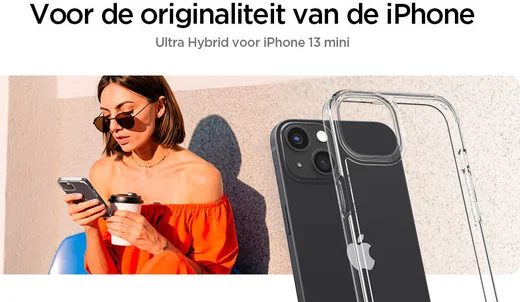 Spigen Ultra Hybrid Apple iPhone 13 Mini Hoesje Transparant afbeelding 4