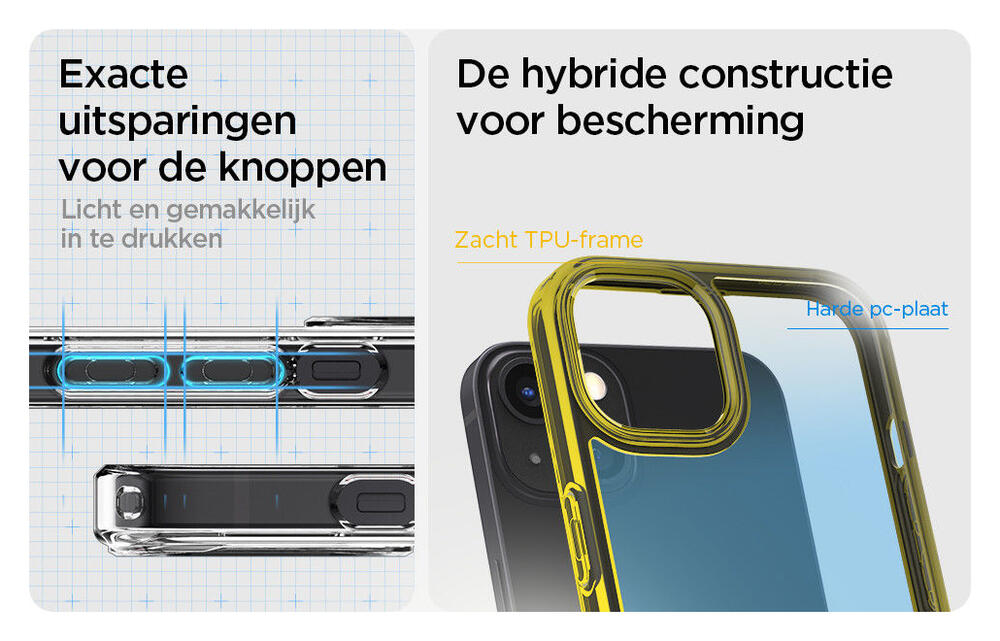 Spigen Ultra Hybrid Apple iPhone 13 Mini Hoesje Transparant/Zwart afbeelding 6