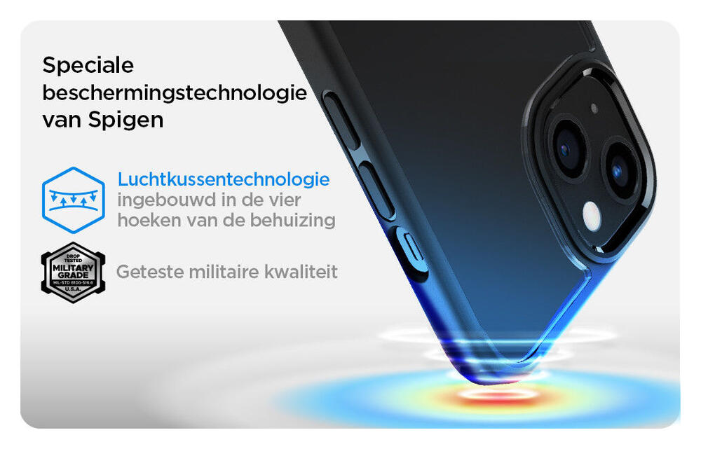 Spigen Ultra Hybrid Apple iPhone 13 Mini Hoesje Transparant/Zwart afbeelding 7