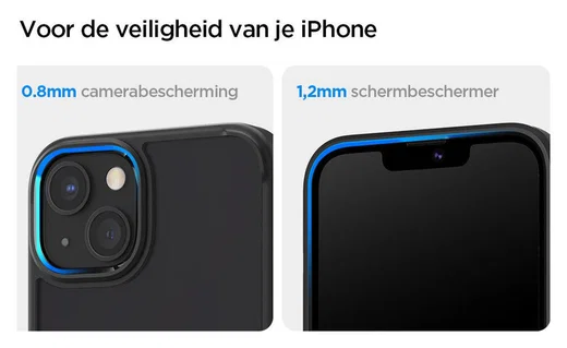 Spigen Ultra Hybrid Apple iPhone 13 Mini Hoesje Transparant/Zwart afbeelding 8