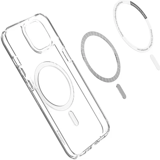 Spigen Ultra Hybrid iPhone 13 Mini Hoesje MagSafe Transparant/Zwart afbeelding 6