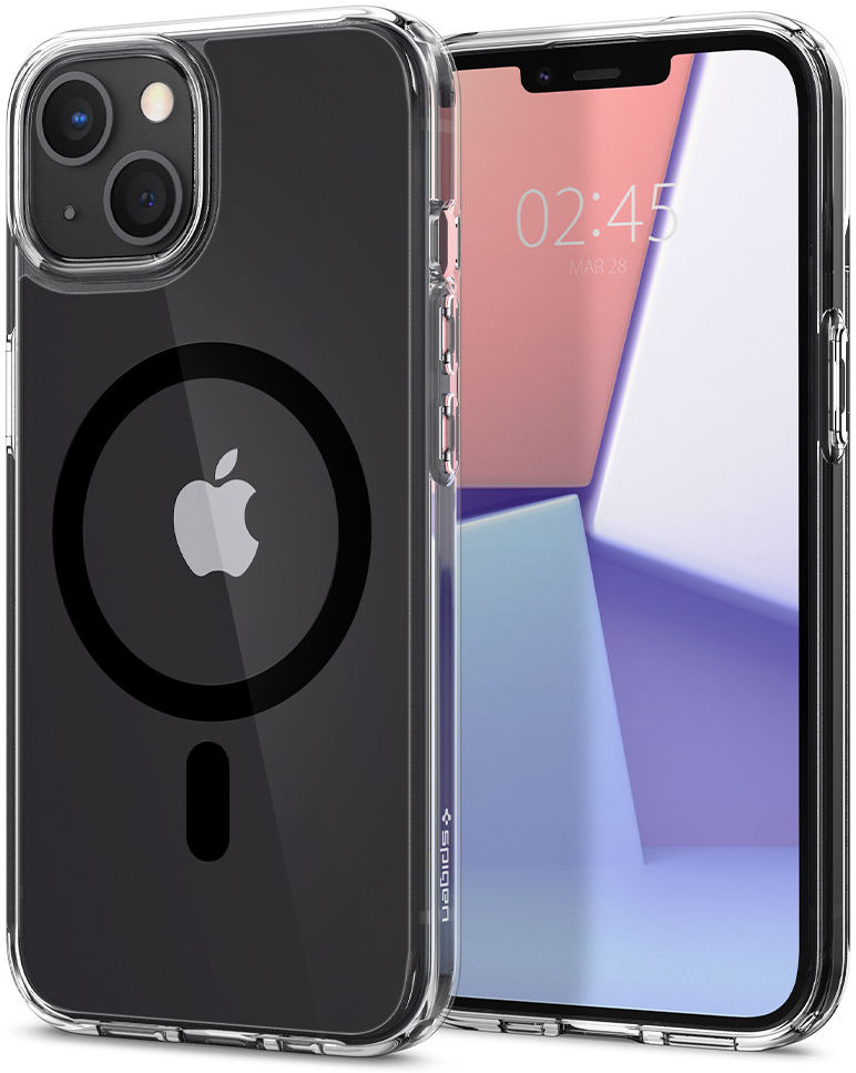Spigen Ultra Hybrid iPhone 13 Mini Hoesje MagSafe Transparant/Zwart afbeelding 1