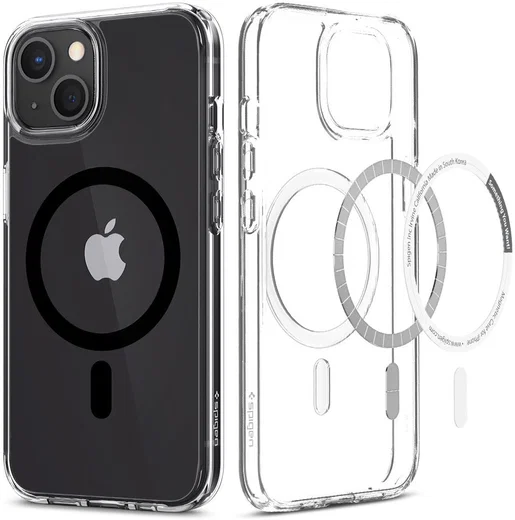Spigen Ultra Hybrid iPhone 13 Mini Hoesje MagSafe Transparant/Zwart afbeelding 8
