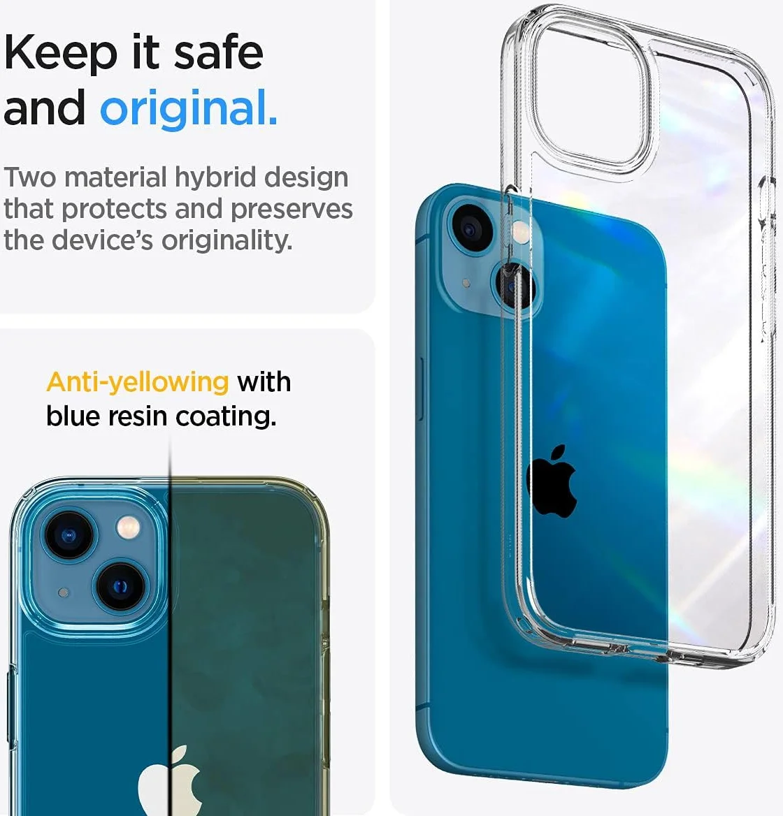 Spigen Ultra Hybrid Apple iPhone 13 Hoesje Back Cover Transparant afbeelding 4