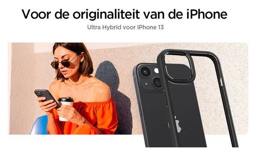 Spigen Ultra Hybrid Apple iPhone 13 Hoesje Back Cover Zwart afbeelding 6