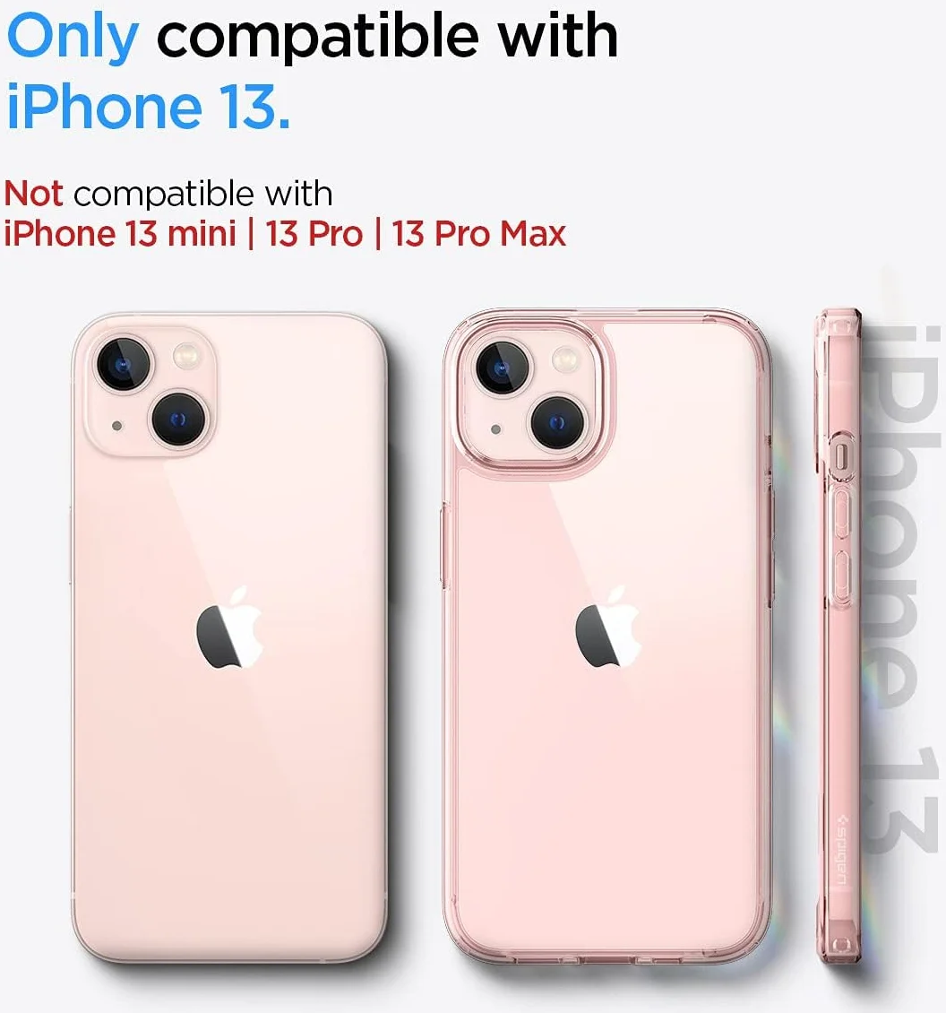 Spigen Ultra Hybrid Apple iPhone 13 Hoesje Back Cover Roze afbeelding 6