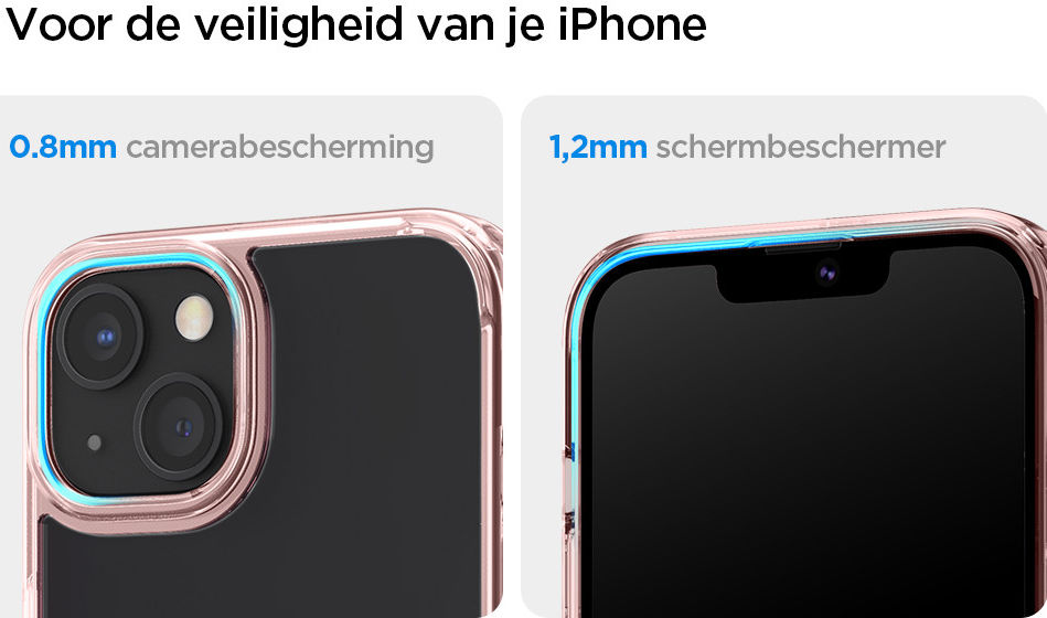 Spigen Ultra Hybrid Apple iPhone 13 Hoesje Back Cover Roze afbeelding 12