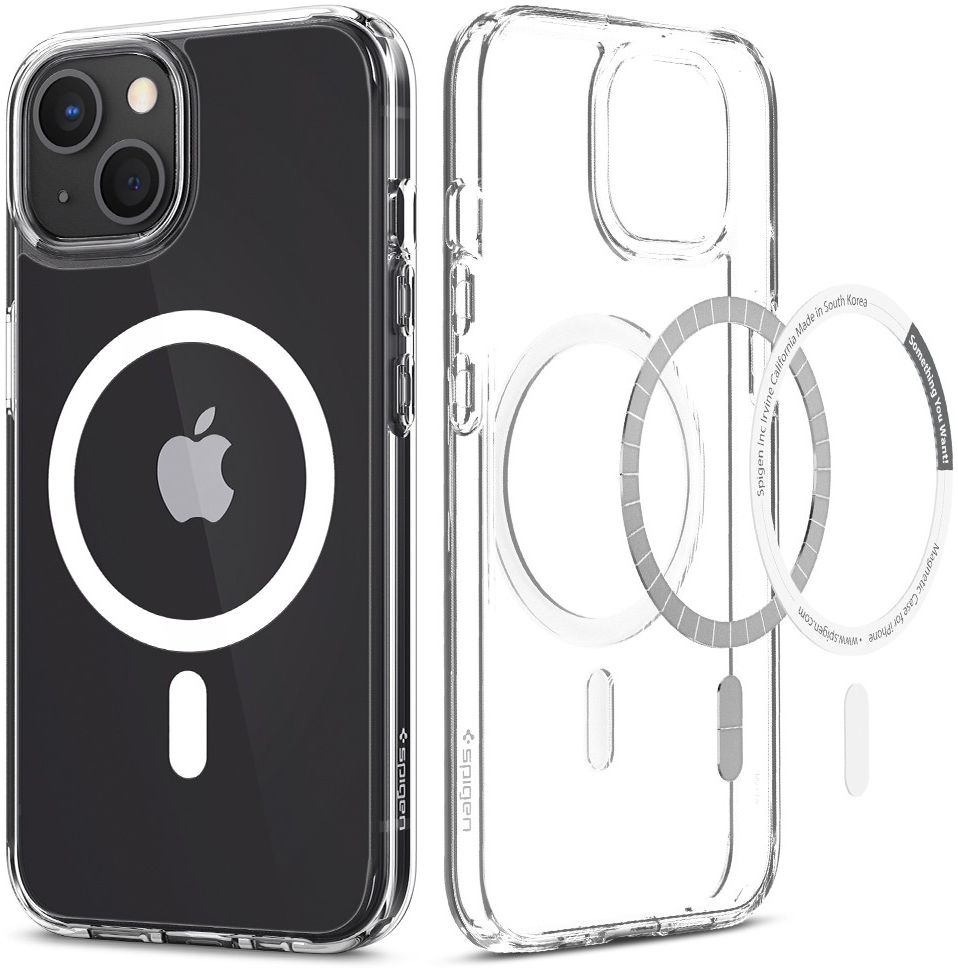Spigen Ultra Hybrid iPhone 13 Hoesje MagSafe Transparant/Wit afbeelding 3