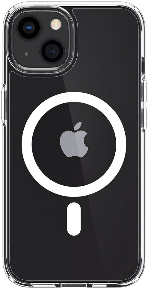 Spigen Ultra Hybrid iPhone 13 Hoesje MagSafe Transparant/Wit afbeelding 1