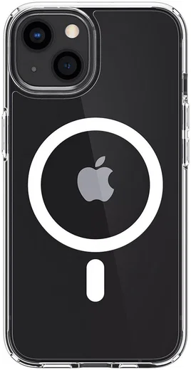 Spigen Ultra Hybrid iPhone 13 Hoesje MagSafe Transparant/Wit afbeelding 1