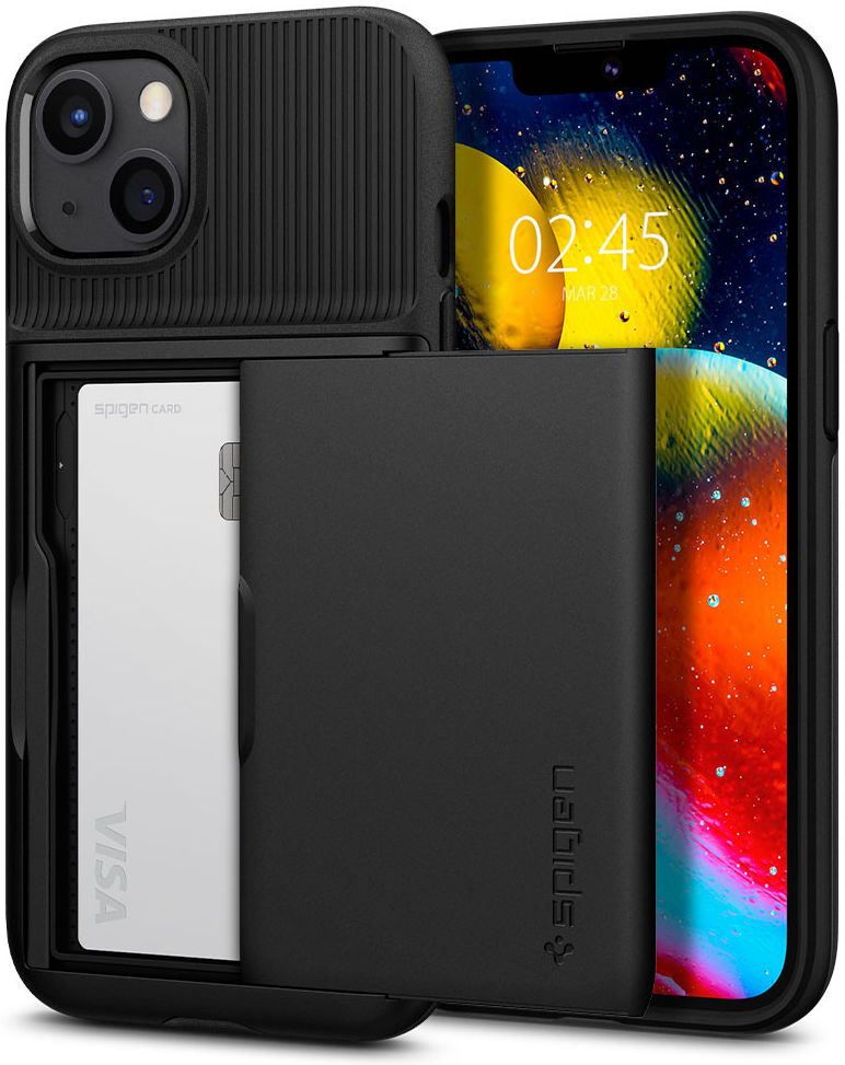 Spigen Slim Armor CS Apple iPhone 13 Hoesje Back Cover Zwart afbeelding 3