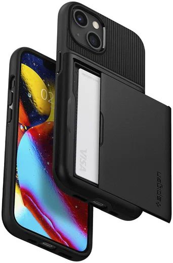 Spigen Slim Armor CS Apple iPhone 13 Hoesje Back Cover Zwart afbeelding 2