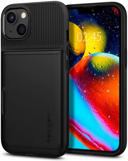 Spigen Slim Armor CS Apple iPhone 13 Hoesje Back Cover Zwart afbeelding 4
