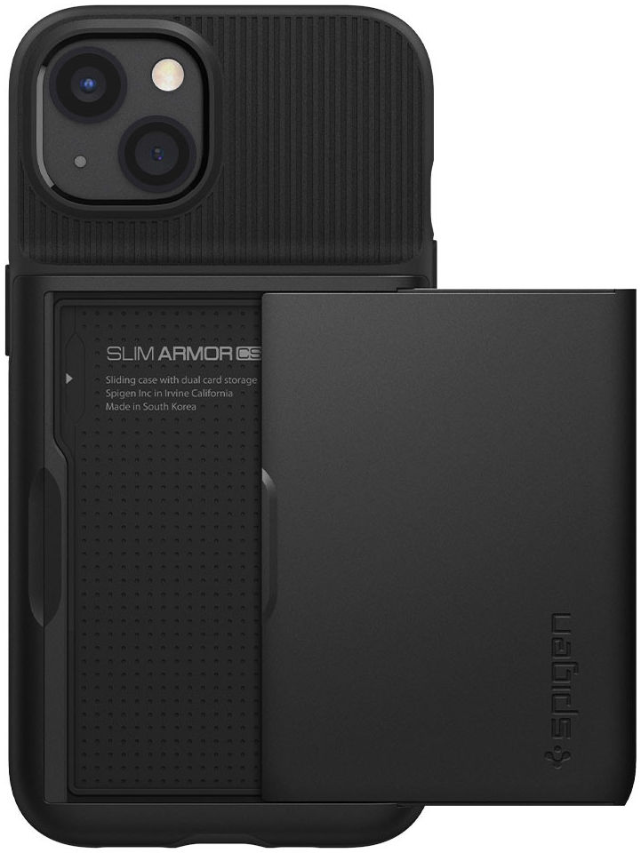 Spigen Slim Armor CS Apple iPhone 13 Hoesje Back Cover Zwart afbeelding 5