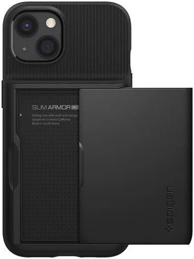 Spigen Slim Armor CS Apple iPhone 13 Hoesje Back Cover Zwart afbeelding 5