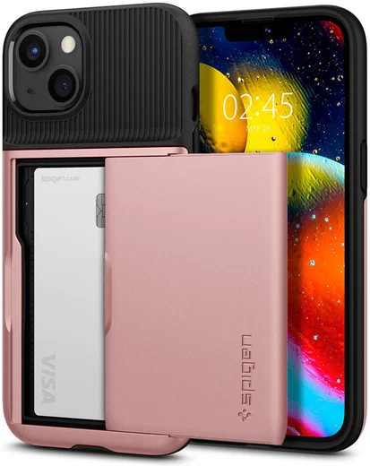 Spigen Slim Armor CS Apple iPhone 13 Hoesje Back Cover Roze Goud afbeelding 3