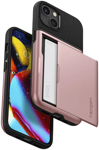 Spigen Slim Armor CS Apple iPhone 13 Hoesje Back Cover Roze Goud afbeelding 2
