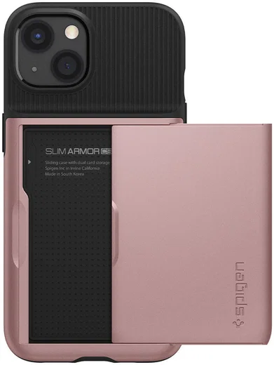 Spigen Slim Armor CS Apple iPhone 13 Hoesje Back Cover Roze Goud afbeelding 5