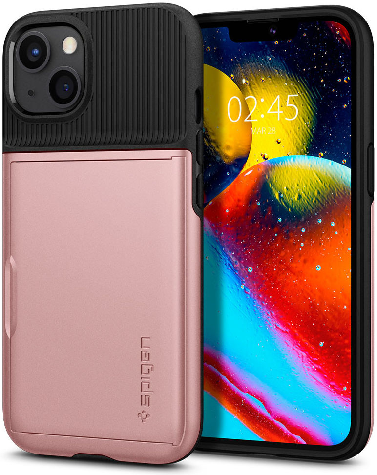 Spigen Slim Armor CS Apple iPhone 13 Hoesje Back Cover Roze Goud afbeelding 4