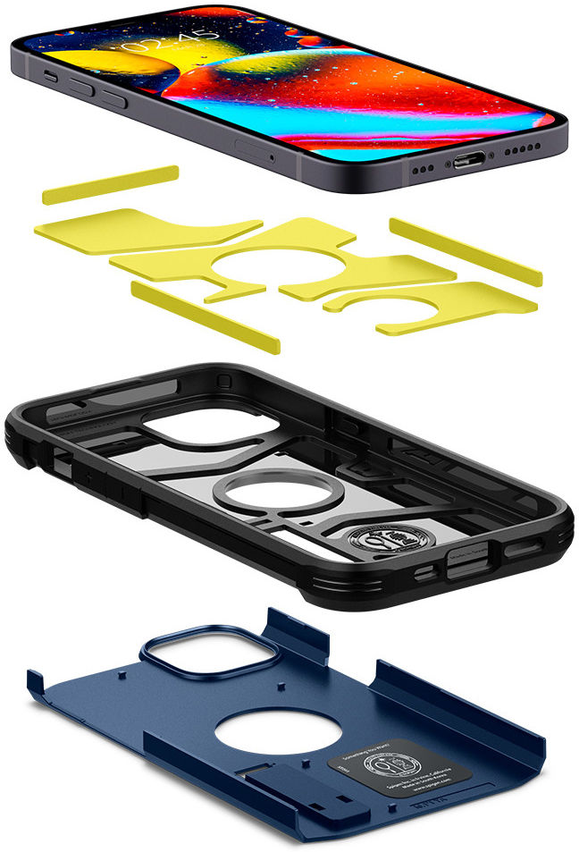 Spigen Tough Armor Apple iPhone 13 Hoesje Back Cover Blauw afbeelding 2