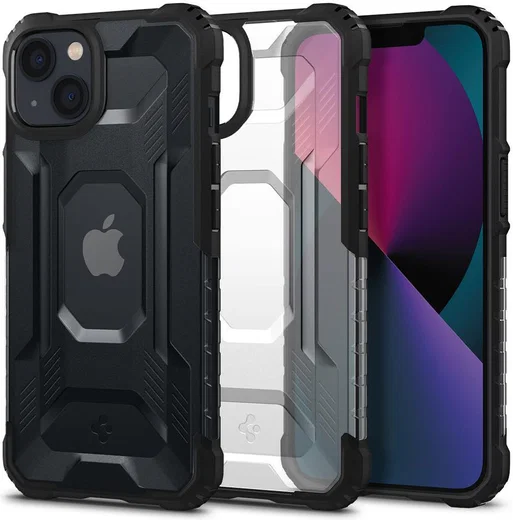 Spigen Nitro Force Apple iPhone 13 Hoesje Frosted Transparant afbeelding 1