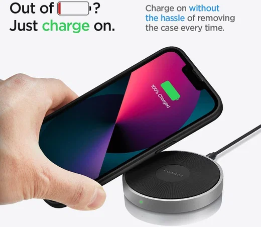 Spigen Crystal Hybrid Apple iPhone 13 Hoesje Transparant Zwart afbeelding 6