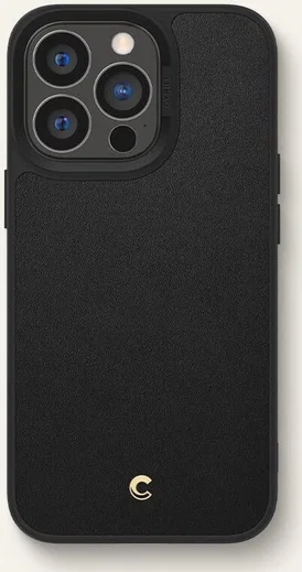Spigen Cyrill Leather Brick Apple iPhone 13 Pro Hoesje Zwart afbeelding 4