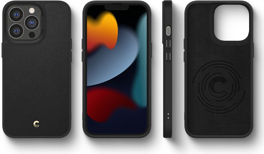 Spigen Cyrill Leather Brick Apple iPhone 13 Pro Hoesje Zwart afbeelding 9