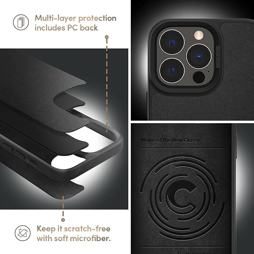 Spigen Cyrill Classic Charm Apple iPhone 13 Pro Hoesje Zwart afbeelding 9
