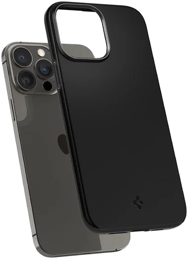 Spigen Thin Fit Apple iPhone 13 Pro Max Ultra Dun Hoesje Zwart afbeelding 3