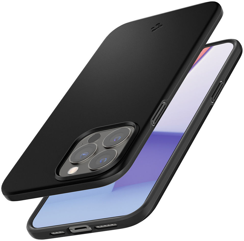 Spigen Thin Fit Apple iPhone 13 Pro Max Ultra Dun Hoesje Zwart afbeelding 4