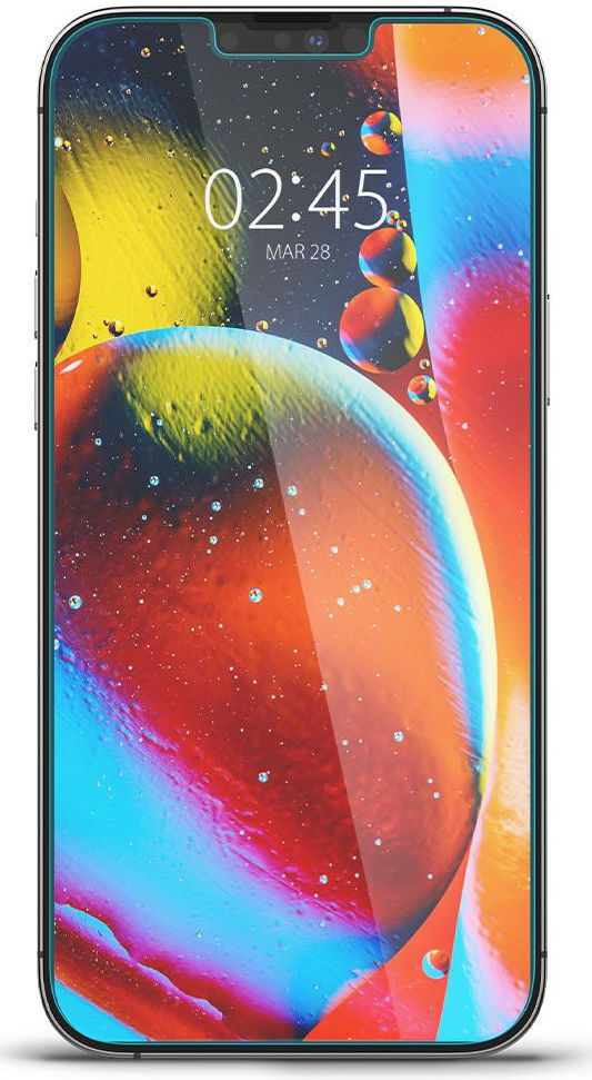 Spigen EZ Fit Glas.tR Apple iPhone 13 Pro Max Screen Protector 2-Pack afbeelding 12