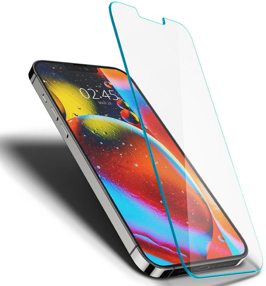 Spigen EZ Fit Glas.tR Apple iPhone 13 Pro Max Screen Protector 2-Pack afbeelding 16