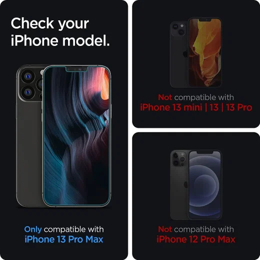 Spigen EZ Fit Glas.tR Apple iPhone 13 Pro Max Screen Protector 2-Pack afbeelding 10