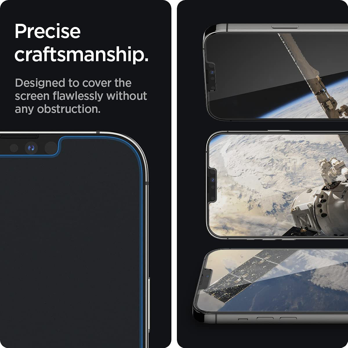 Spigen EZ Fit Glas.tR Apple iPhone 13 Pro Max Screen Protector 2-Pack afbeelding 8